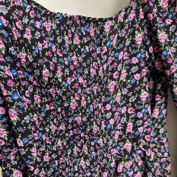 💗 NWT bohemian floral squareneck longsleeve flare bottom top- XL 🍂 - Picture 9 of 9